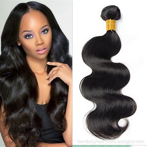 Top  Quality  Malaysian Body Wave Bundles With Closure  3 Bundles With Closure Unprocessed virgin hair in natural color